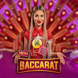 Official Live Casino logo: Mega Baccarat by Pragmatic Play at MrPacho Casino