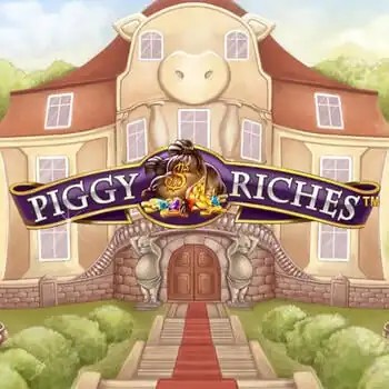Piggy Riches slot logo by NetEnt at MrPacho Casino